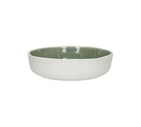 Assiette creuse en porcelaine blanc et vert pâle, ronde, uni - Pomax, Spiro - Ø20 cm H5 cm