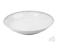 Assiette creuse Boréalis gris 20 cm (lot de 6)