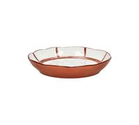 Assiette creuse en porcelaine rouille, ronde, à motifs, H4 cm - Pomax, Mykonos - Ø20x4 cm