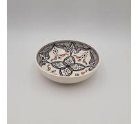 Assiette creuse forme jatte Marocain noir - D 20 cm