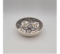 Assiette creuse forme jatte Marocain noir - D 20 cm