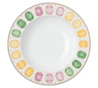 Assiette creuse Idyllia, Porcelaine, Motif imprimé cristal, pierre précieuse, Multicolore OS