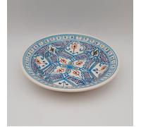 Assiette creuse Marocain turquoise - D 24 cm