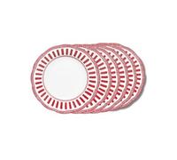 Table Passion – Assiette creuse Napoli – Porcelaine rouge 22 cm – Lot de 6
