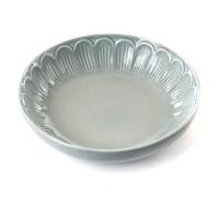 Amadeus - Assiette creuse Pétale - Faïence 23x23 cm - Gris - Lot de 2