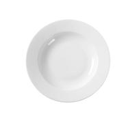 HENDI Assiette creuse, bords renforcés, émaillage de qualité, résistance aux impacts et à l'usure, convient à micro-ondes et lave-vaisselle, ø230mm, porcelaine blanche