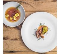 Assiette creuse Vésuvio blanc 19 cm (lot de 6)