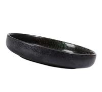Assiette de Dîner Occidentale en Céramique Noire, Plate et Creuse | Facile à Nettoyer, Compatible Lave-vaisselle, Limite les Éclaboussures, pour Repas, Service et Table