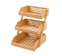 assiette de fruits Organisateur de rangement à plusieurs niveaux for fruits et légumes, panier poser, étagère comptoir, polyvalent for produits frais(Grand)