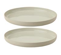 Assiette de petit-déjeuner EMMA 19 cm, set de 2 pc, gris, grès, Stelton