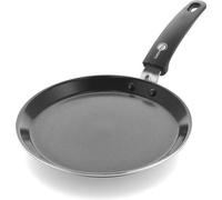 Assiette de petit-déjeuner en céramique avec revêtement antiadhésif, 24 cm, noire, sans poêle, compatible avec l'induction et le four jusqu'à 160 °C, lavable au lave-vaisselle.