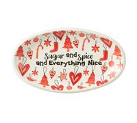Assiette de Présentation de Noël Bakery 55cm Rouge