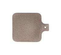 Assiette de présentation en grès rose, carré, uni, glaçure - Pomax, Spiro - 20x16x1 cm