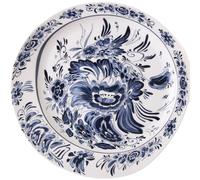 Assiette DIESEL CLASSICS ON ACID HOLLANDIA FLOWERS 28 cm, bleu, porcelaine, Seletti