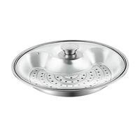 Assiette Égouttoir Inox avec Soucoupe pour Poulet Frit et Plats Cuisinés | Double Couche, Maillage Dense, Surface Lisse sans Bavures, Évacuation de L’eau, Service Buffet ou Commerce Alimentaire