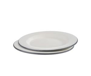 Assiette émaillée, diamètre: 260 mm, set de 2