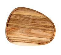 Assiette en bois d'acacia - Longueur : 26 cm - Plateau décoratif - Plateau | Bol en bois d'acacia : idéal comme plateau pour fingerfood ou pâtisseries, décoration de table élégante ou porte-clés.