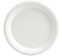 Assiette en canne à sucre, rond, 170 mm, blanc