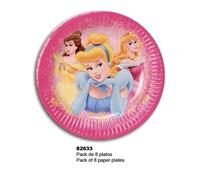 Assiette en carton - Disney - Princesses - 19.5 cm - Multicolore - Pour enfants