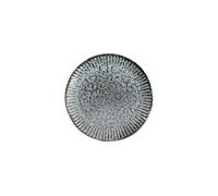 Assiette en céramique bleu, ronde, uni, micro-ondes, lave-vaisselle - Madam Stoltz, Ocean - Ø27x3 cm