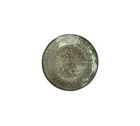 Assiette en céramique vert, ronde, uni, micro-ondes, lave-vaisselle - Madam Stoltz, Forêt - Ø27x3 cm