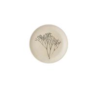 Assiette en grès beige, ronde, à motif arborescent - Bloomingville, Bea - Ø22x1 cm