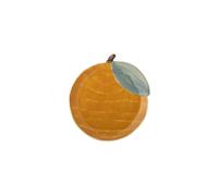 Assiette en grès orange, ronde, à motifs - Bloomingville, Agnes - Ø16x2 cm
