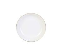 - Assiette en porcelaine avec liseré doré Assiette creuse - 21 cm