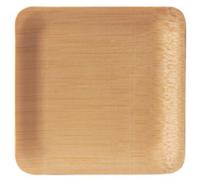 Assiette fingerfood en bambou 'pure', carré, par 10