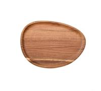 Assiette ovale en bois pour plats, collations, fruits, desserts, cuisine, salle à manger, plateau multi-usages, couleur bois naturel, différentes tailles, design élégant (50,8 x 71,1 cm)