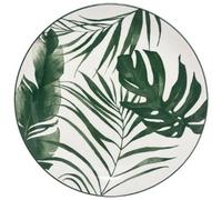 Assiette plate Ø. 26 cm PALME Vert / Blanc