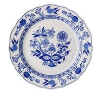 Assiette plate, 27 cm, motif "Oignon bleu", porcelaine, lot de 2