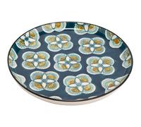 Assiette plate à motifs Imany 26 cm Bleu foncé