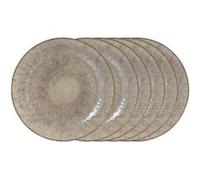 Table Passion - Assiette plate Akaris 27 cm (lot de 6) - Grès Crème/Ivoire