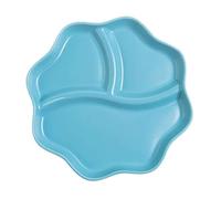 assiette plate, Assiettes à dîner divisées, assiette de contrôle régime, assiettes, des portions couleur unie, compartiments, divisée-rose-8 pouces(Blue)