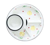 assiette plate, Assiettes à dîner divisées, assiette de contrôle régime, assiettes, des portions, for adultes, petit-déjeuner - Assiette solaire avec couleur tasse(Sun,Plate)