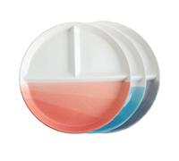 assiette plate, Assiettes à dîner divisées, assiette de contrôle régime, assiettes, des portions graduées, for adultes, bariatriques for le - Bleu 8 pouces(Mixed Color)