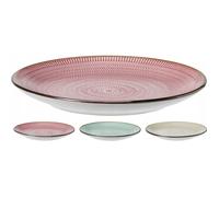 Assiette plate classique en céramique, couleurs variées, 19,5 cm, 1 pièce.
