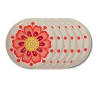 Amadeus Assiette plate Debbie 26 cm décorée en grès lot de 6