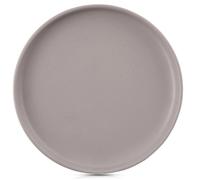 Assiette plate en céramique - ORION - 26,5 cm - Gris mat - Convient au lave-vaisselle - Compatible micro-ondes