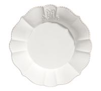 Assiette plate en faïence blanche 27x4x27cm Blanc