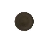 Assiette plate en grès marron, ronde, uni - Pomax, Bosque - Ø13x2 cm