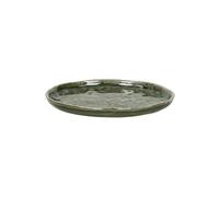 Assiette plate en grès vert foncé, ronde, uni - Pomax, Spiro - Ø12x1 cm