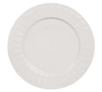Assiette plate en porcelaine blanche 27x2.4x27cm Blanc