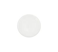 Assiette plate en porcelaine blanche, ronde, empilable, lave-vaisselle, émaillage brillant intérieur - Pomax, Leggero - Ø26 cm, H2 cm