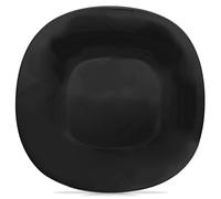 Assiette plate en verre noir LUNA 26,5 cm