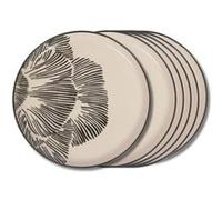 Amadeus Assiette plate Eva 26 cm en grès Crème/Ivoire - lot de 6