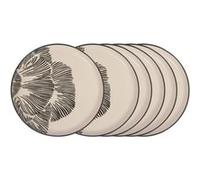Amadeus Assiette plate Eva 26 cm en grès Crème/Ivoire - lot de 6
