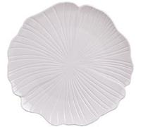 Table Passion – Assiette plate Ginkgo 25,5 cm Porcelaine blanche – Lot de 6