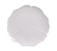 Table Passion – Assiette plate Ginkgo 25,5 cm Porcelaine blanche – Lot de 6